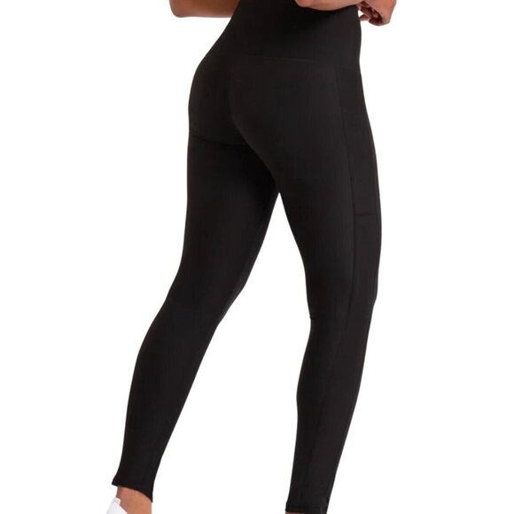 Empetua by Shapermint High-Waisted Active Control Leggings Pockets Black XL - Picture 2 of 7